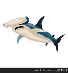 Hammerhead shark icon. Cartoon of hammerhead shark vector icon for web design isolated on white background. Hammerhead shark icon, cartoon style