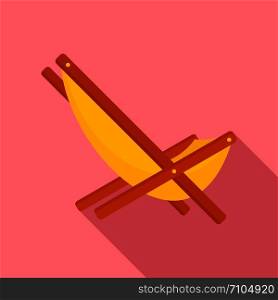 Hammock chair icon. Flat illustration of hammock chair vector icon for web design. Hammock chair icon, flat style