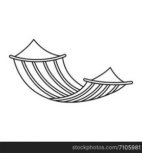 Hammock icon. Outline hammock vector icon for web design isolated on white background. Hammock icon, outline style