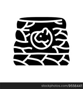 hamster house pet glyph icon vector. hamster house pet sign. isolated symbol illustration. hamster house pet glyph icon vector illustration