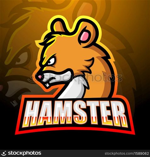 Hamster mascot esport logo design