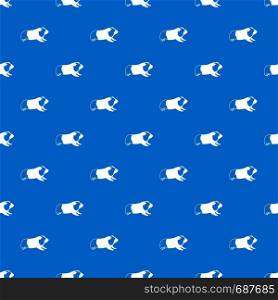 Hamster pattern repeat seamless in blue color for any design. Vector geometric illustration. Hamster pattern seamless blue