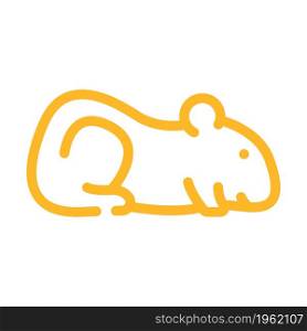 hamster pet animal color icon vector. hamster pet animal sign. isolated symbol illustration. hamster pet animal color icon vector illustration