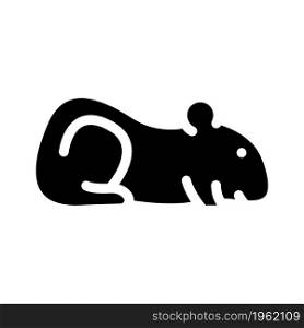 hamster pet animal glyph icon vector. hamster pet animal sign. isolated contour symbol black illustration. hamster pet animal glyph icon vector illustration