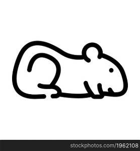 hamster pet animal line icon vector. hamster pet animal sign. isolated contour symbol black illustration. hamster pet animal line icon vector illustration