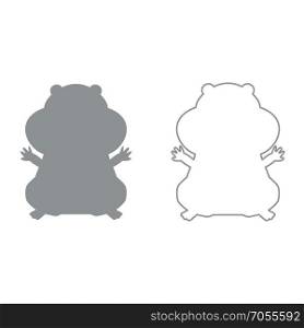 Hamster silhouette icon .
