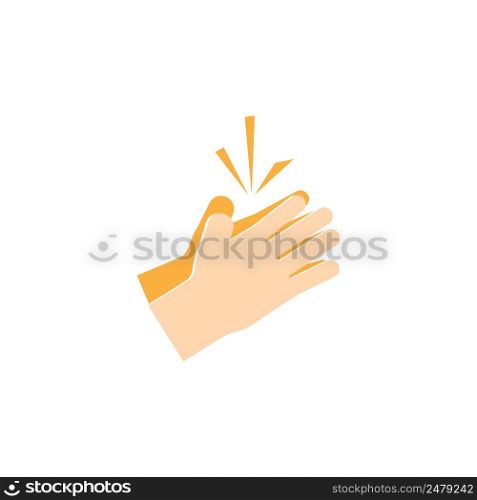 Hand and clap icon template vector design