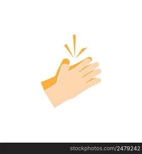 Hand and clap icon template vector design