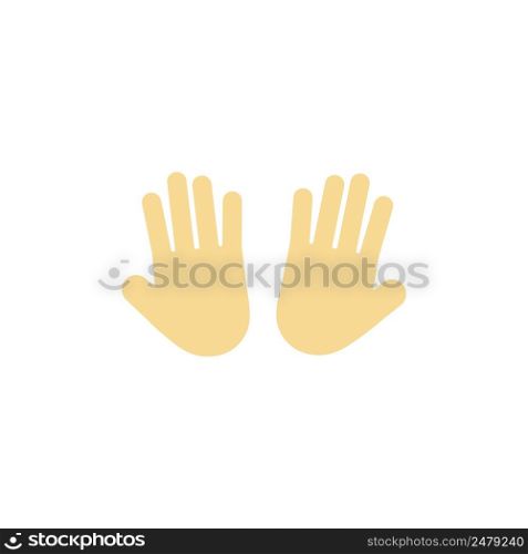 hand and pray icon template vector design
