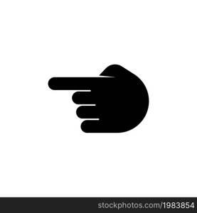 Hand Arrow, Finger Cursor, Gesture. Flat Vector Icon illustration. Simple black symbol on white background. Hand Arrow, Finger Cursor, Gesture sign design template for web and mobile UI element. Hand Arrow, Finger Cursor Flat Vector Icon