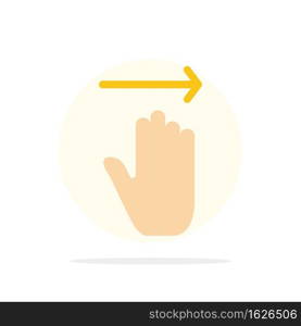 Hand, Arrow, Gestures, right Abstract Circle Background Flat color Icon