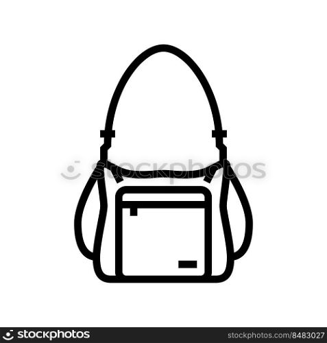 hand bag woman line icon vector. hand bag woman sign. isolated contour symbol black illustration. hand bag woman line icon vector illustration