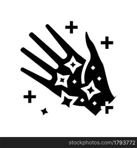 hand boho glyph icon vector. hand boho sign. isolated contour symbol black illustration. hand boho glyph icon vector illustration