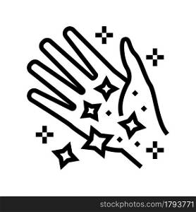 hand boho line icon vector. hand boho sign. isolated contour symbol black illustration. hand boho line icon vector illustration