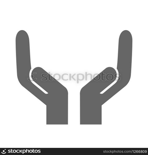 hand care isolated icon white background vector illustration