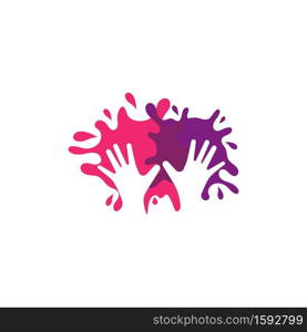 Hand Care kids Logo template vector icon Business