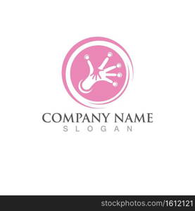 Hand care logo and symbol vector