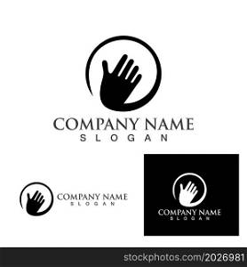 Hand care logo and symbol vector