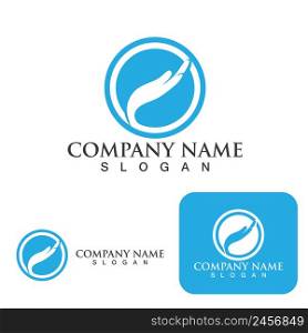 Hand care logo and symbol vector template