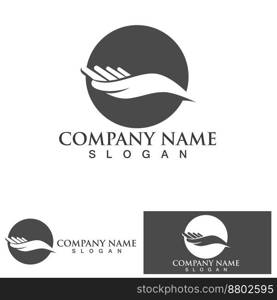 Hand care logo and symbol vector template