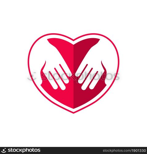 hand care logo design template