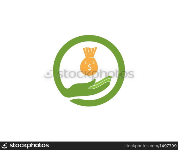 Hand care logo design vector illustration