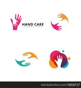 Hand Care Logo icon Business vector symbol template