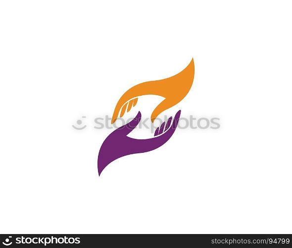 Hand Care Logo Template . Hand Care Logo Template vector icon Business