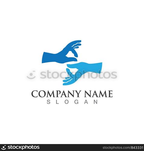 Hand Care Logo Template vector icon Business - Vector