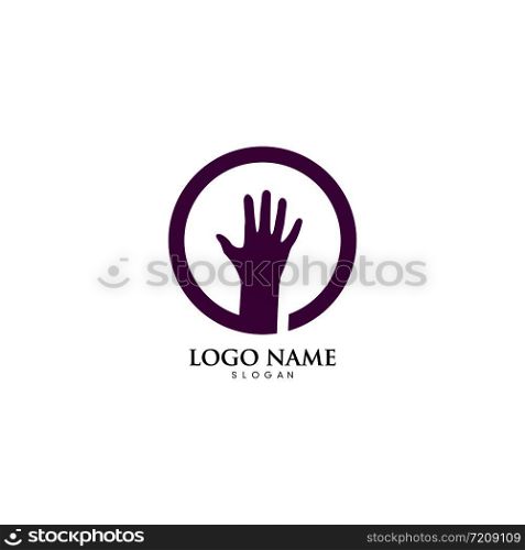 Hand Care Logo Template vector icon illustration design