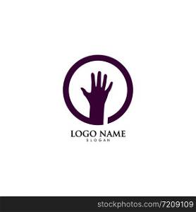 Hand Care Logo Template vector icon illustration design
