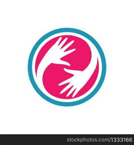 Hand care logo vector icon illustration
