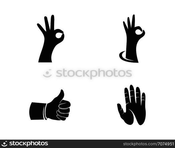 Hand care logo vector template