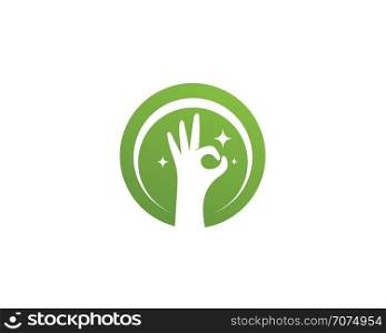 Hand care logo vector template