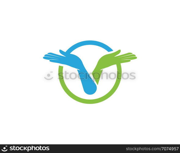 Hand care logo vector template