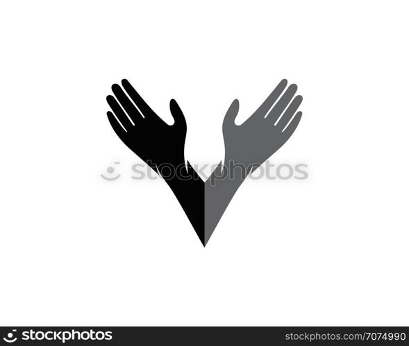 Hand care logo vector template