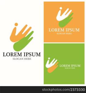 Hand care people vector template illustration