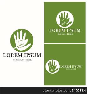 Hand care people vector template illustration