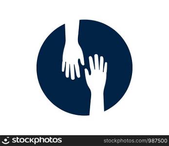 Hand care vector icon illustration design template