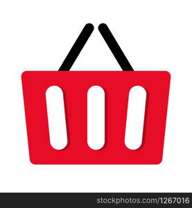 hand carry shopping cart flat design vector illustration