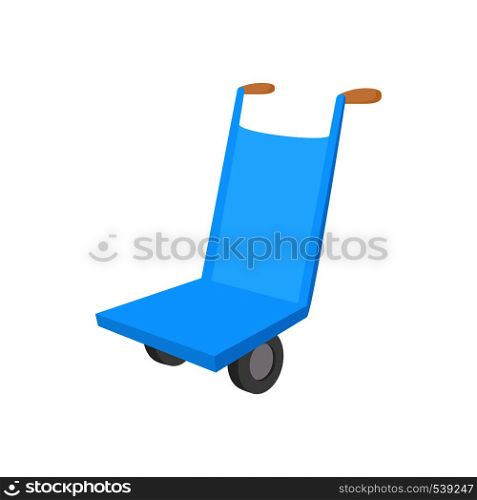 Hand cart icon in cartoon style on a white background. Hand cart icon, cartoon style