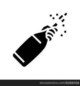 hand ch&agne bottle cork glyph icon vector. hand ch&agne bottle cork sign. isolated symbol illustration. hand ch&agne bottle cork glyph icon vector illustration
