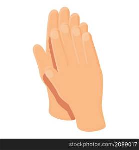Hand clap icon cartoon vector. Encourage applause. Finger crowd. Hand clap icon cartoon vector. Encourage applause