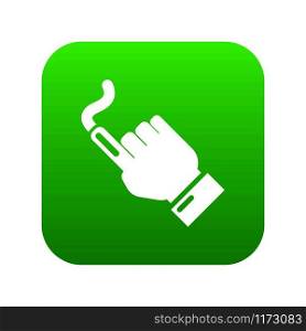 Hand click icon. Simple illustration of hand click vector icon for web. Hand click icon, simple black style