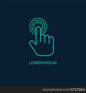 Hand click icon. Vector illustration EPS 10. Hand click icon. Vector illustration