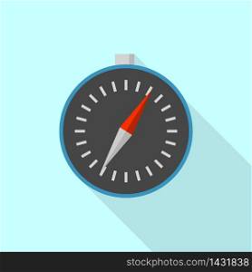 Hand compass icon. Flat illustration of hand compass vector icon for web design. Hand compass icon, flat style