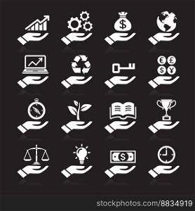 Hand concept icons vector image