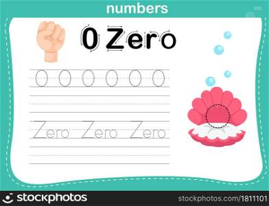 Hand count.finger and number,Number exercise illustration vector