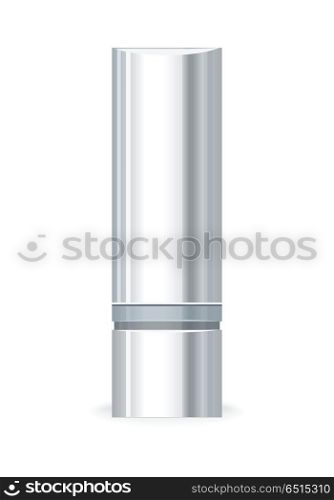 Hand Cream Gel bottle. Empty Cosmetic Product. Hand cream gel bottle isolated on white. Empty cosmetic product tube. Reservoir without label. No logo or trademark on flask. Part of series of decorative cosmetics items. Vector illustration