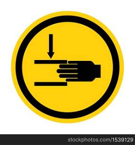 Hand Crush Force From Above Symbol Sign Isolate on White Background,Vector Illustration